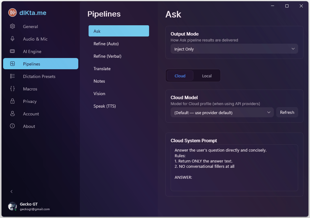 Pipelines — Preguntar (Nube)
